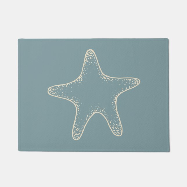 Blue Starfish Doormat (Front)