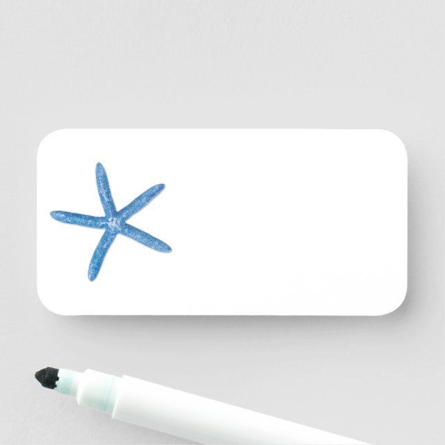Blue Starfish Name Tag (In Situ)