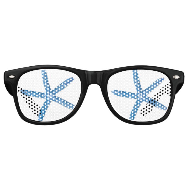 Blue Starfish Retro Sunglasses (Front)