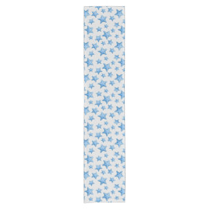 Blue Starfish Summer Beach Nautical Coastal Short Table Runner
