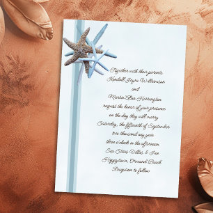 Blue Starfish Wedding Invitations