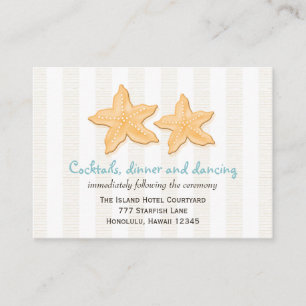 Blue Starfish Wedding Reception Enclosure Cards