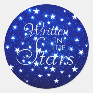 Blue Stargazer Classic Round Sticker