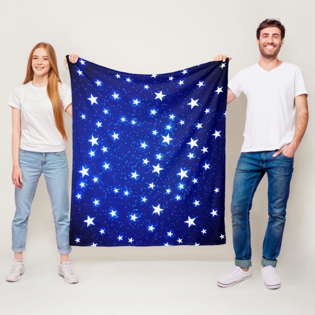 Blue Stargazer Fleece Blanket (In Situ)