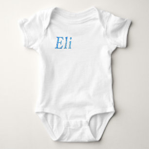 Blue Starry Eli Name, Baby Bodysuit