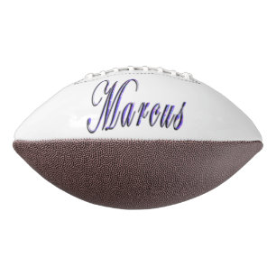 Blue Starry Marcus Name Logo, Football