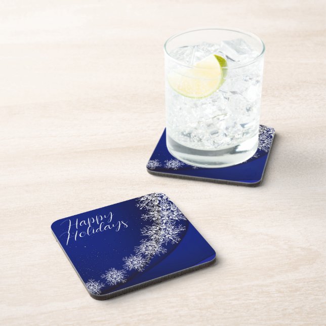 Blue Starry Sky With Ice Flakes Coaster (Right Side)