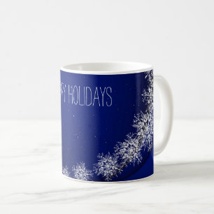 Blue Starry Sky With Ice Flakes Coffee Mug