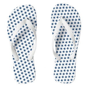 Blue Stars Adult Flip Flops
