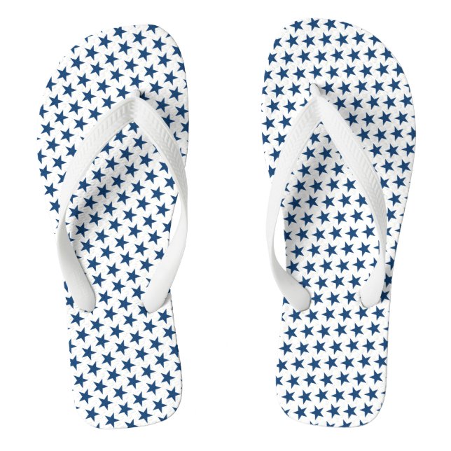 Blue Stars Adult Flip Flops (Footbed)