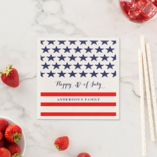 Blue Stars And Red Stripes  Napkin