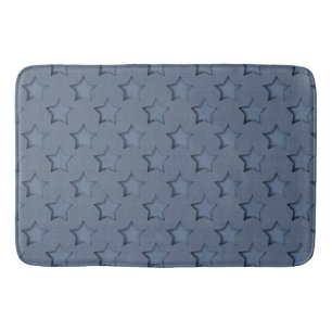 Blue stars bath mat