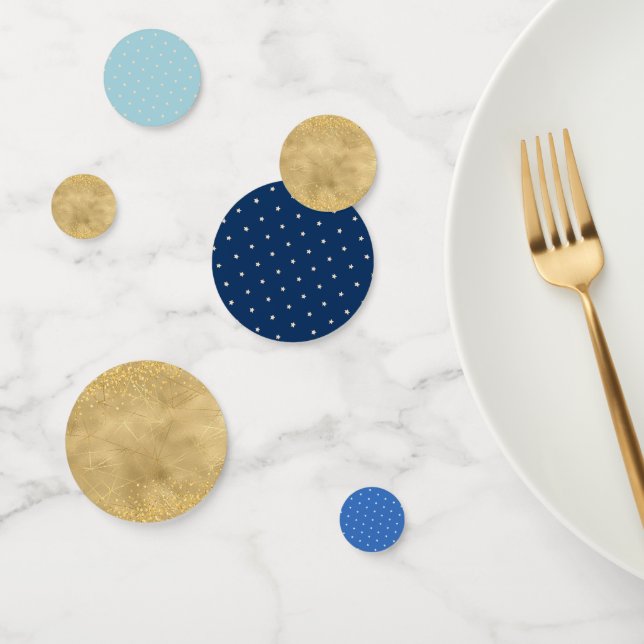 Blue Stars Christmas Party Confetti (Group)