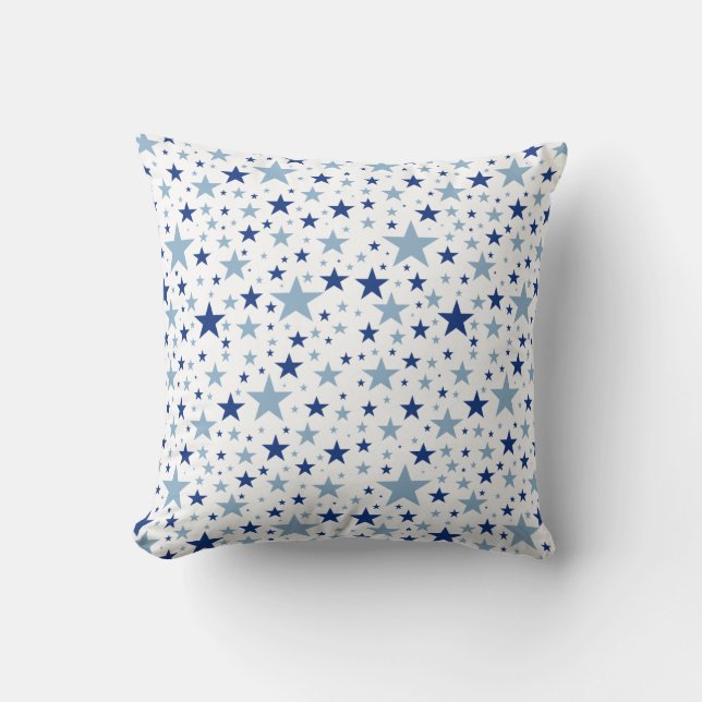 Blue Stars custom throw pillow (Front)