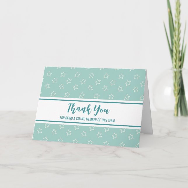 Blue Stars Employee Appreciation Card (Front)