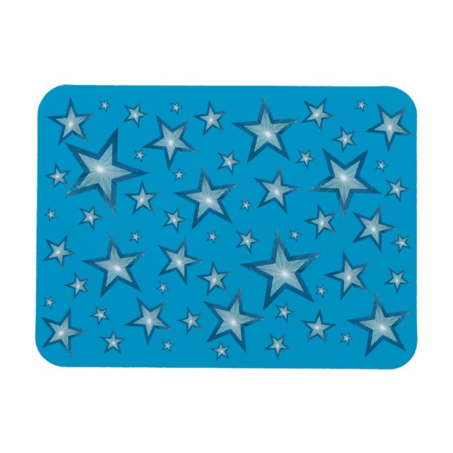 Blue Stars flexible magnet blue (Horizontal)