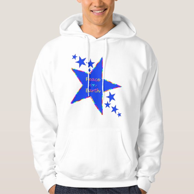 Blue Stars Hoodie Shirt (Front)