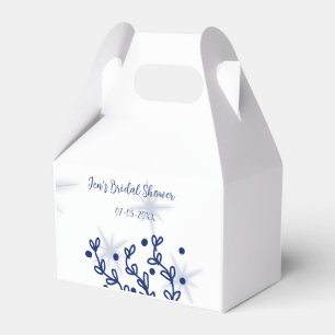 Blue stars leaves royal luxury bridal shower favour box
