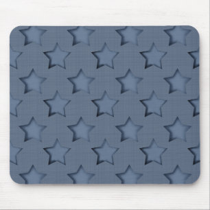 Blue stars mouse pad