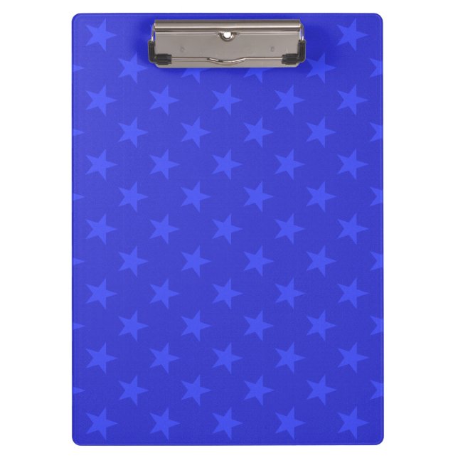 Blue stars pattern clipboard (Front)