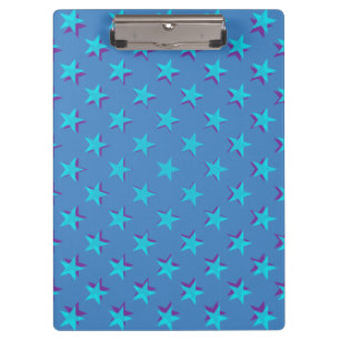 Blue stars pattern clipboard