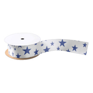 Blue Stars Ribbon Satin Ribbon