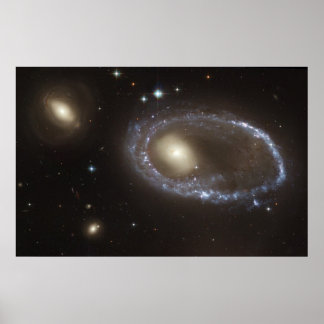 Blue Stars Ring Nucleus of Galaxy AM 0644-741 Poster