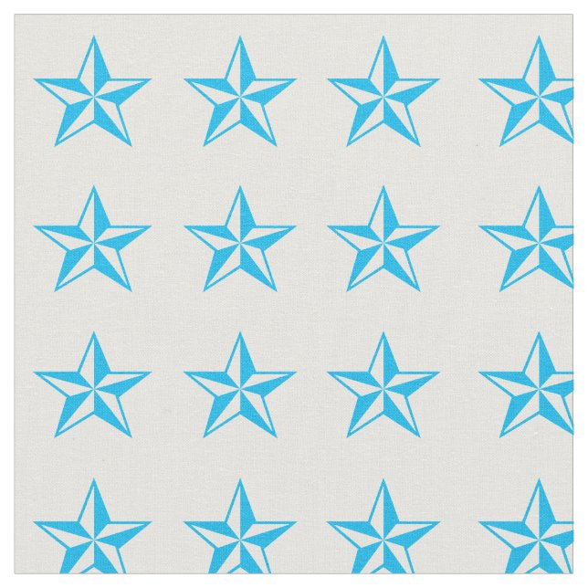 Blue Stars Rodeo Western Fabric (Close Up)