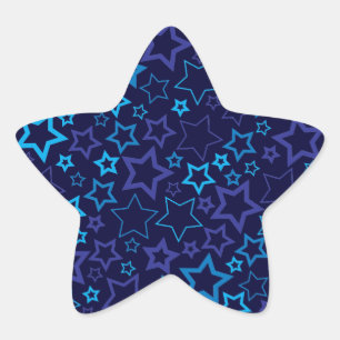 Blue Stars Star Sticker