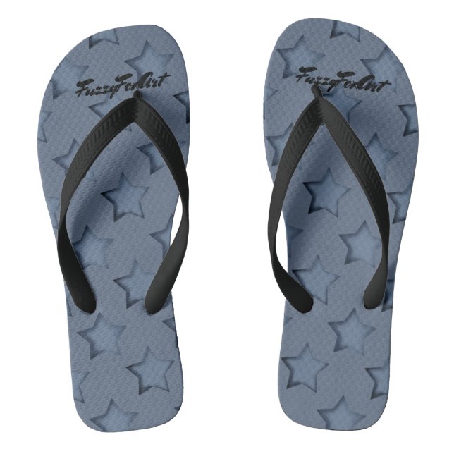 Blue stars thongs (Footbed)