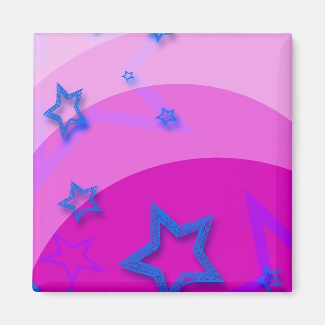 Blue Stars with Pink Magnet (Front)