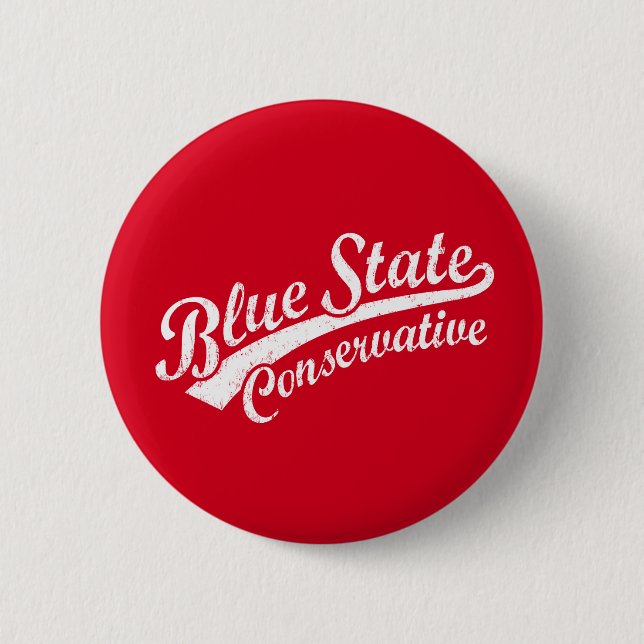 Blue State Conservative election 6 Cm Round Badge (Front)