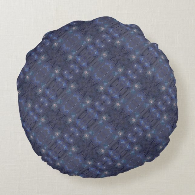Blue Statement Two Round Cushion (Back)