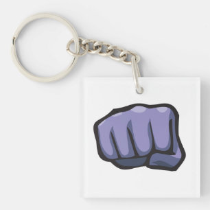 Blue Steel Key Ring