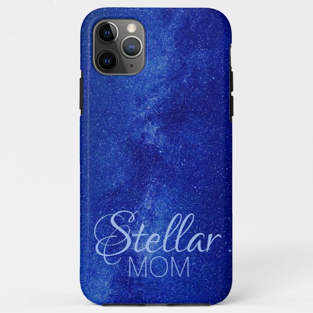 Blue Stellar Mum Case-Mate iPhone Case (Back)