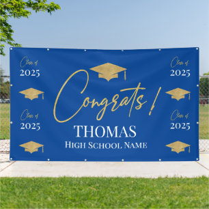 Blue Step and repeat Graduation Backdrop banner