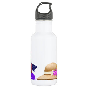 Blue Stiletto Shoes and Hat Art 532 Ml Water Bottle