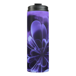 Blue Stilized Corolla Bent Up Petals Thermal Tumbler