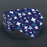Blue sting ray manta ray fish pattern tie<br><div class="desc">Elevate your wardrobe with stylish and customisable neck ties perfect for any occasion. Whether you’re dressing up for work, a wedding, or a special event, our custom neck ties and personalised neck ties offer a unique touch that reflects your personality and style. Choose from elegant patterns, bold colours, or quirky...</div>
