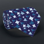 Blue sting ray manta ray fish pattern tie<br><div class="desc">Elevate your wardrobe with stylish and customisable neck ties perfect for any occasion. Whether you’re dressing up for work, a wedding, or a special event, our custom neck ties and personalised neck ties offer a unique touch that reflects your personality and style. Choose from elegant patterns, bold colours, or quirky...</div>