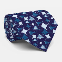 Blue sting ray manta ray fish pattern