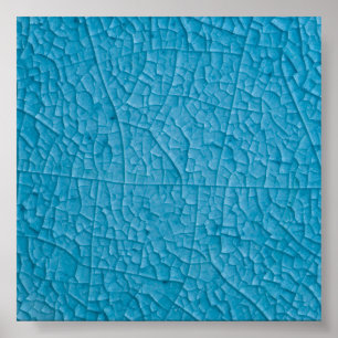 Blue stone cracks poster
