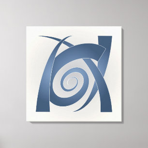 Blue stone elephant canvas print