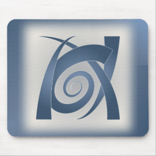 Blue stone elephant mouse pad