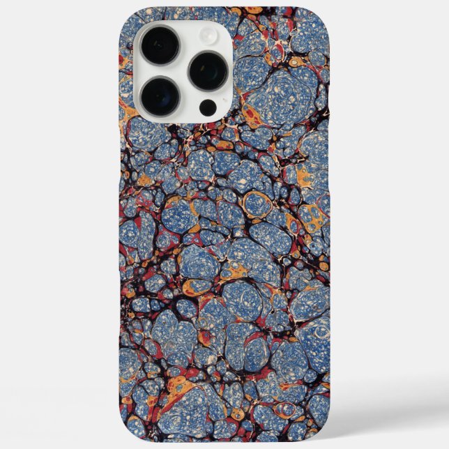 Blue Stone Marbled Paper Case-Mate iPhone Case (Back)