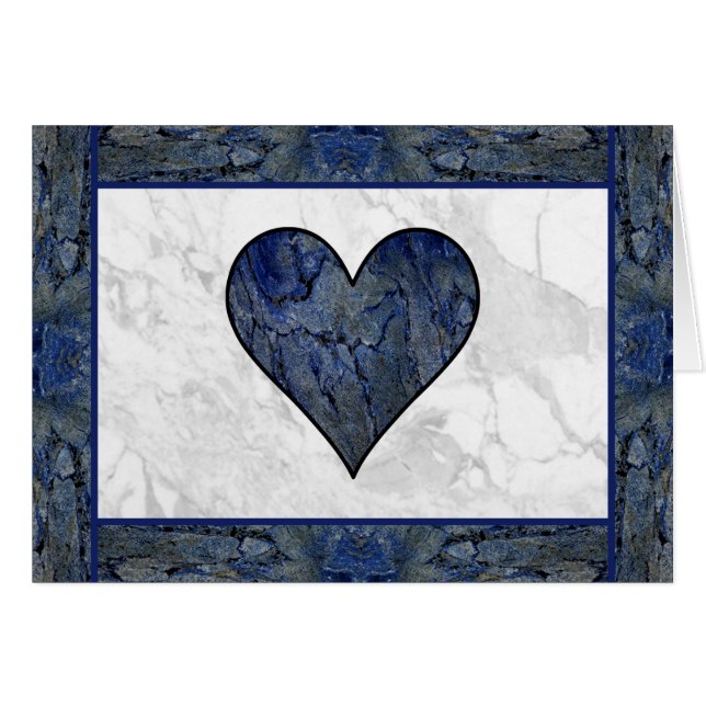 Blue Stone Marbled Pattern (Front Horizontal)