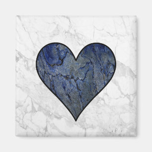 Blue Stone Marbled Pattern Magnet