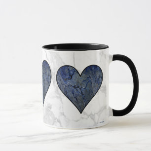 Blue Stone Marbled Pattern Mug