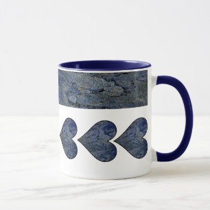 Blue Stone Marbled Pattern Mug