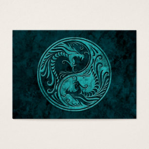 Blue Stone Yin Yang Dragons